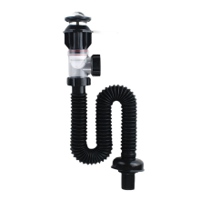 Waschbecken Wasserleitung Anti-Geruch Anti-Blockierung Universal-Set Waschbecken Horizontale Wandreihe um Platz zu sparen