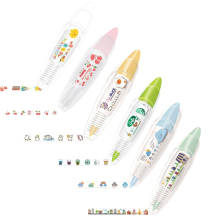 DIY Cartoon Type Decoratieve Pen, Ally-Pocket Tape Schattige Dieren Scrapbooking Dagboek Decoratie Pen, B-6PCS