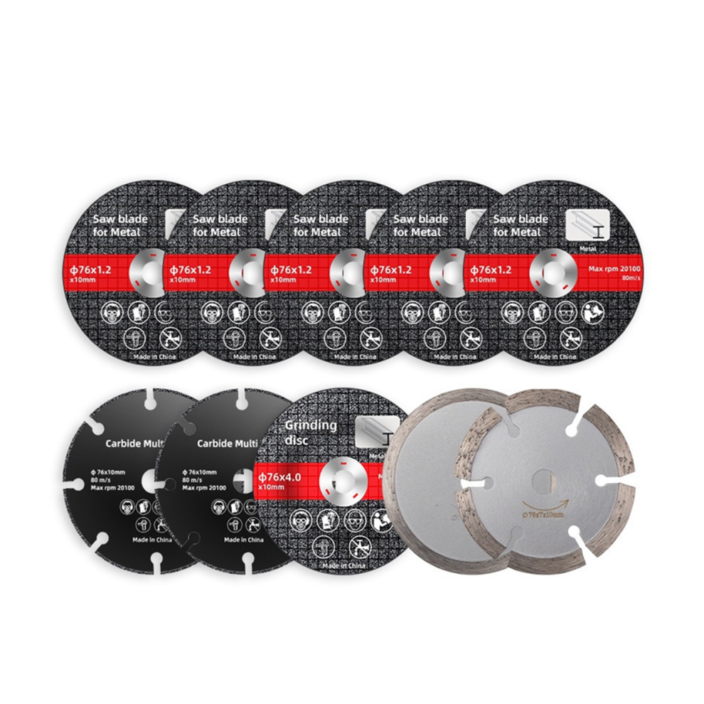 10 Pezzi 76 Mm Lama Per Sega Elettrica Disco Da Taglio Utensile Rotante Taglierina Per Metallo Smerigliatrice Elettrica Per Legno-image