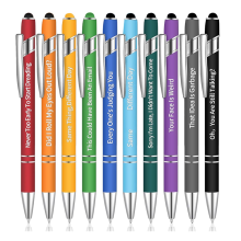 10PCS Büro Stifte Lustige Negative Zitate Kugelschreiber Macaron Touch Stylus für