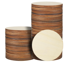36 Stück 4 Zoll Holzkreise unvollendete runde Holzscheiben leere Runden natürliche Ausschnitte Scheiben