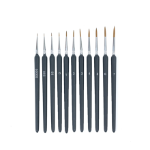 Ensemble de pinceaux de détail - 11 pinceaux miniatures pour détails fins et peinture, aquarelle, huile, miniatures, maquettes