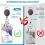 2er-Pack Ausweishalter mit einziehbarer Rolle, transparenter vertikaler Karte, robuster Karabiner 6