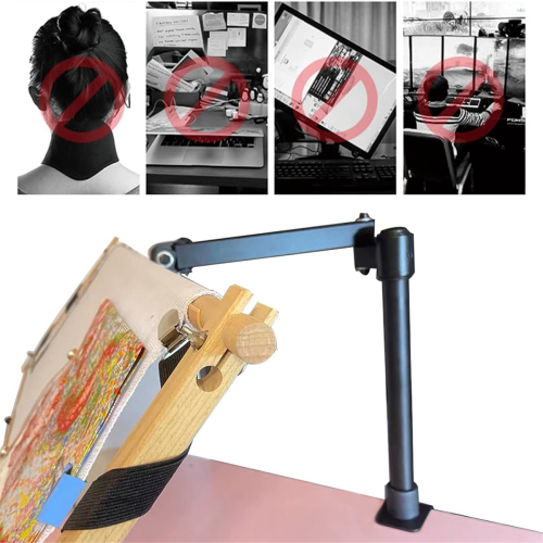 Metal Needlework Frame Stand Adjustable Rotating Embroidery for Needle Points 2