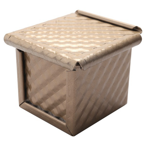 2PCS Square Loaf Pan with Lid Toast Mold Bread Pullman Cover Non-Stick Mini Water-Cube Box 1
