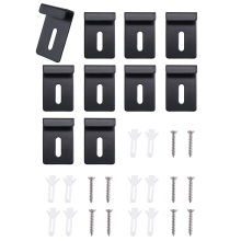 10 Stück Metall-Spiegelclips, breiter Kanal, Aufhänger-Clip-Kit, großer, schwerer Halter für Spiegel mit Schraube