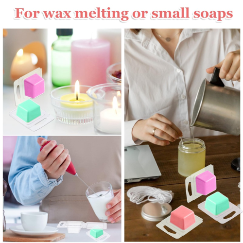 150 PCS Wax Melt Clamshells Mold,Clear Empty Plastic Containers for Wickless Candles Soap Making 2