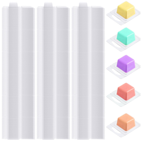 150 PCS Wax Melt Clamshells Mold,Clear Empty Plastic Containers for Wickless Candles Soap Making