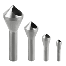 Senkbohrer-Set, 4-teilig, Fasenwerkzeug, Rundschaft, HSS (4241), für Holz, Metall, Kunststoff, Silber