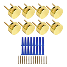 3–5 mm rahmenlose Spiegelmontage-Hardware, 8er-Pack Doppelschrauben-Befestigungssatz mit Schrauben und Dübeln, golden