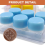 150 Pack Wax Melt Clamshells Molds, 6-Cavity Clear Empty Plastic Round Shape Square Container (Round) 4