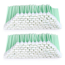 100 stuks schuimreiniging voor laboratoria, stofvrije tip swabs voor cameralenzen, optische lenzen groen