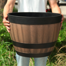 Vasi da fiori, vasi in plastica per whisky, design imitazione vino, per piante da giardino (3 pezzi), 22,8 cm