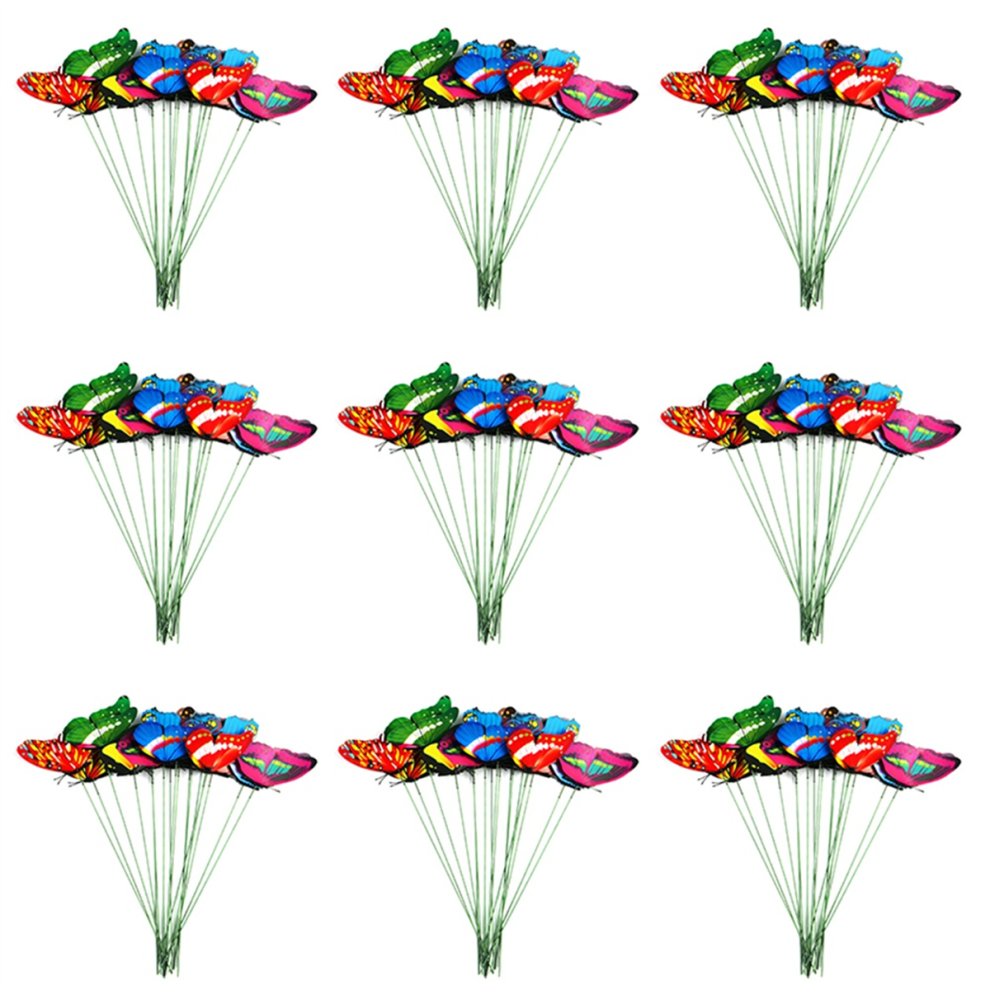 100 stuks PVC vlinders voor buiten, tuindecoratie, vlinders voor kantoor en tuin, 25 cm