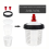 Einweg-Farbmischbechersystem, 50er-Pack Becher mit Deckel, harter Haltering, 10 Stecker, 2 Adapter 4