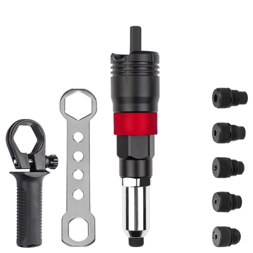 Cordless Riveting Machine Kit 2.4mm/3.2mm/4.0mm/4.8mm/6.4mm Insert Nut Tools Industrial Electric Rivet Adapter 1