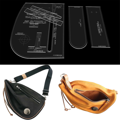 Sling Bag Acrylic Template,Leather Pattern Leather Templates for Capacity Crossbody Backpack,-42 2