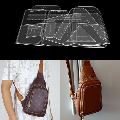 Sling Bag Acrylic Template,Leather Pattern Leather Templates for Capacity Crossbody Backpack,-863 2