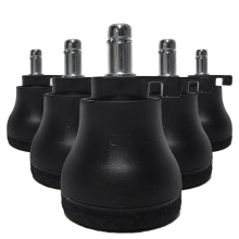 Lot de 5 roulettes de rechange pour chaise de bureau Bell Glides pour parquets, protégez votre sol des rayures.