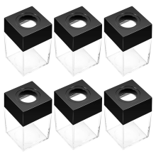6-pack magnetische papercliphouders, zwarte papercliphouders voor op het bureau