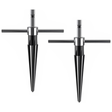 2 stuks handvat taps toelopende ruimer, 6 gecanneleerde afschuining gitaar brug pin gat taps toelopende ruimers gereedschap zeshoekig