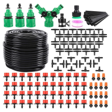 Kit di irrigazione a goccia per giardino, tubo vuoto da 1/4 di pollice, set di attrezzature automatiche fai da te