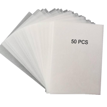 50 stuks krimpfolie, folievellen, blanco krimpfolie, geschuurd papier (7,9 x 5,7 inch)