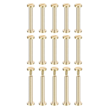 30er-Pack Chicago-Schrauben aus Messing, 30 x 8 mm, Flachkopfschraube mit Rückseite, Polklemme, Nagelnieten, Befestigungselement für Heimwerker