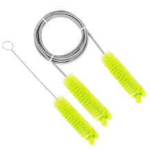 Borsteldiameter 15 mm 19 mm - CPAP-slangreinigingsborstel - Geschikt voor de meeste slangtypen (geel)