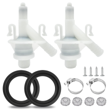 2er-Pack 385311641 Wasserventil-Set für Sealand/Toiletten der Serien 300,310,320,321, mit 2 Toilettenspülkugeldichtungen