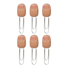 Realistisches Finger-Lesezeichen, lustiges Lesezeichen, Finger-Büroklammer-Lesezeichen-Set, 3D-Lesezeichen 6 Stück
