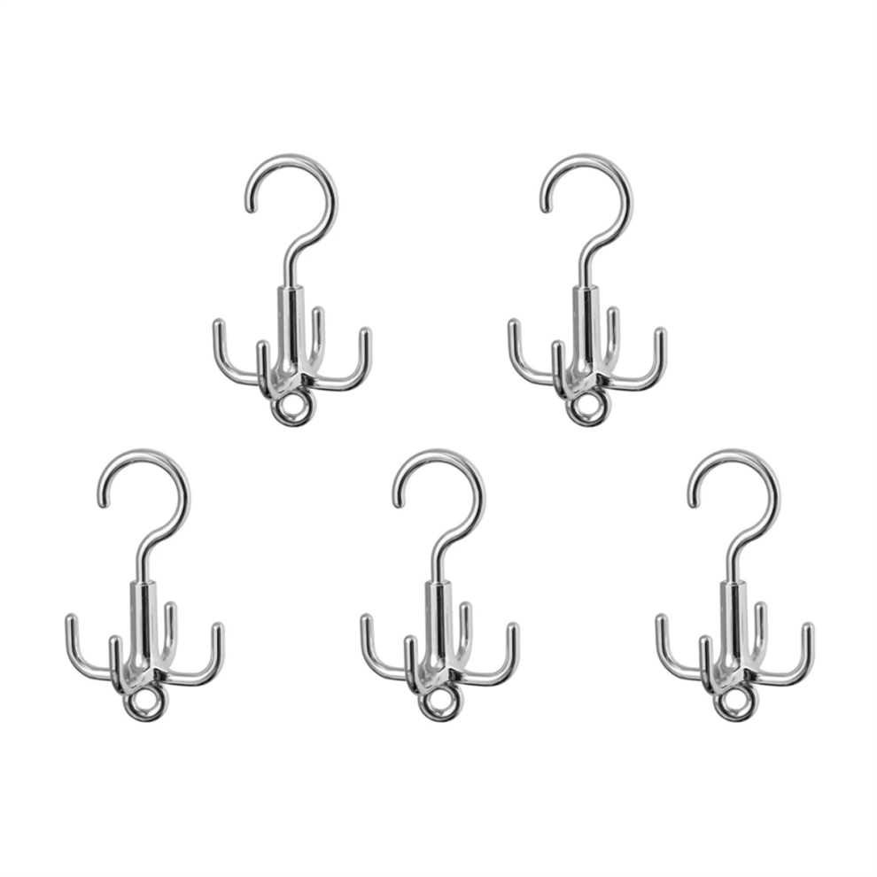 5 stuks 360 draaibare hangerhaken ruimtebesparende garderobe organizer kledingrek tas schoenen sjaal hanghouder