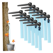12 set di rubinetti per sciroppo d'acero con tubi da 24 pollici, kit di rubinetti antiscivolo di qualità, albero a forma di L