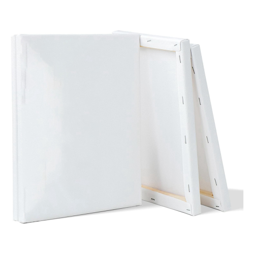 Packung mit 4 gespannten Ölgemälden im Format 20,32 x 25,4 cm