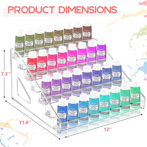 Transparent Paint Storage Box, Miniature Rack 7-Layer Rack, Craft 2
