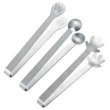 Pinze da palmo in acciaio inossidabile, accessori quadrati per ghiaccio, zucchero, forno, pinze per snack da cucina