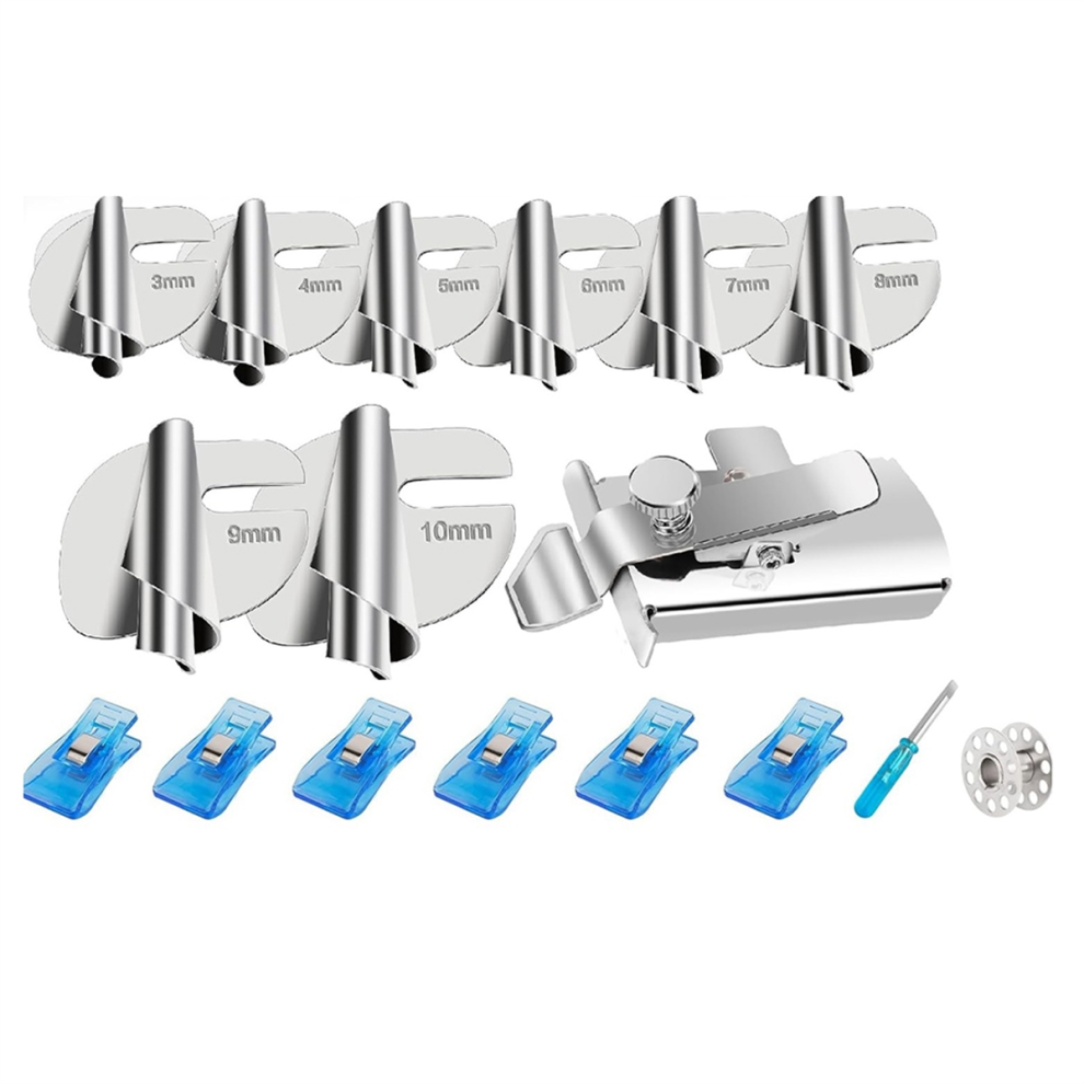 Set Di Piedini Universali Per Orli Da Cucire Aggiornati, 8 Misure [3-10 Mm] Per Macchine Industriali Domestiche
