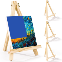 4-pack houten ezel van 9 inch voor schildercanvas, kunst, statief, schilderfeest-ezel, kinderbureaublad voor studenten