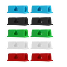 Lot de 10 porte-crayons adhésifs en silicone pour bureau, clip simple en caoutchouc, multicolores, pour salle de classe