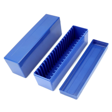 2 stuks muntenblok-opbergdoos, compatibel met 20 houders, kunststof voor verzamelaars, blauw