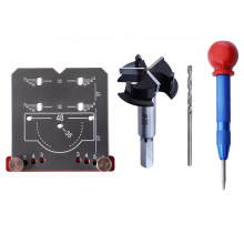 Kit di montaggio per cerniere nascoste per lavorazione del legno, modello per fori da 35 mm in lega di alluminio per cerniere di armadietti con ante