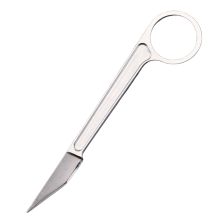 Mini coltello da collo per esterni con portachiavi K, coltelli da tasca per sopravvivenza, strumento di salvataggio in campeggio, argento