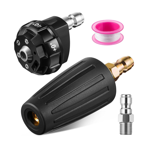 Pressure Washer Nozzle Set, 6-In-1 Quick Changeover and Rotating Tips 1