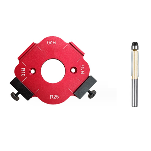 4-in-1-Bogenwinkel-Positionierungsschablone, Router-Eckradius-Schablone, wiederverwendbar, 10–25R 1