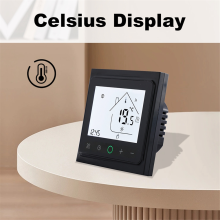 16A Tuya Smart WiFi Thermostat Wasser Elektrische Warme Boden Heizung Gas Kessel Temperatur Controller für Schwarz