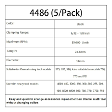Multi-Schnellwechsel-Schnellspannbohrfutter für 4486 Rotationswerkzeuge 3000 4000 7700 8200 (5er-Pack), Schwarz