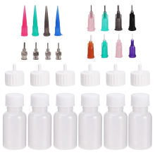 6 Stück Klebstoff-Applikatorflaschen, 30 ml, quetschbare Tropfflaschen aus Kunststoff für Anwendungen, Malen, Quilling, Basteln