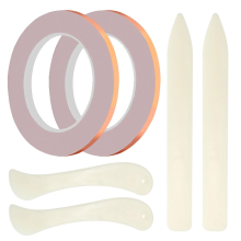 2 rollen (36 yards) 7/32 inch brede koperen folietape voor het maken van glas-in-lood en doe-het-zelf-knutselwerkjes, glas-in-loodbenodigdheden