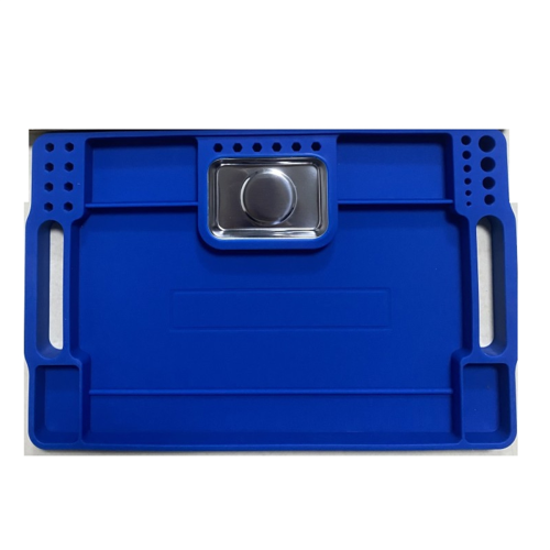 Silicone Tool Holder Tray Multi-Purpose Mat Repair Storage Segmented Mechanics Blue 2
