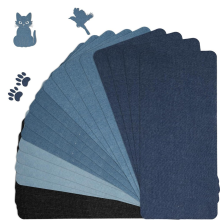 20 Stück Aufbügler für Jeans, 27,9 x 13 cm, Flicken, Ausbesserungsstoff, reine Baumwolle, 5 Farben, Jeans-Reparatur